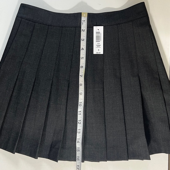 Aritzia Talula Hedran Skirt 8 Charcoal Pleated School Girl Skater Skirt NWT - Picture 10 of 10
